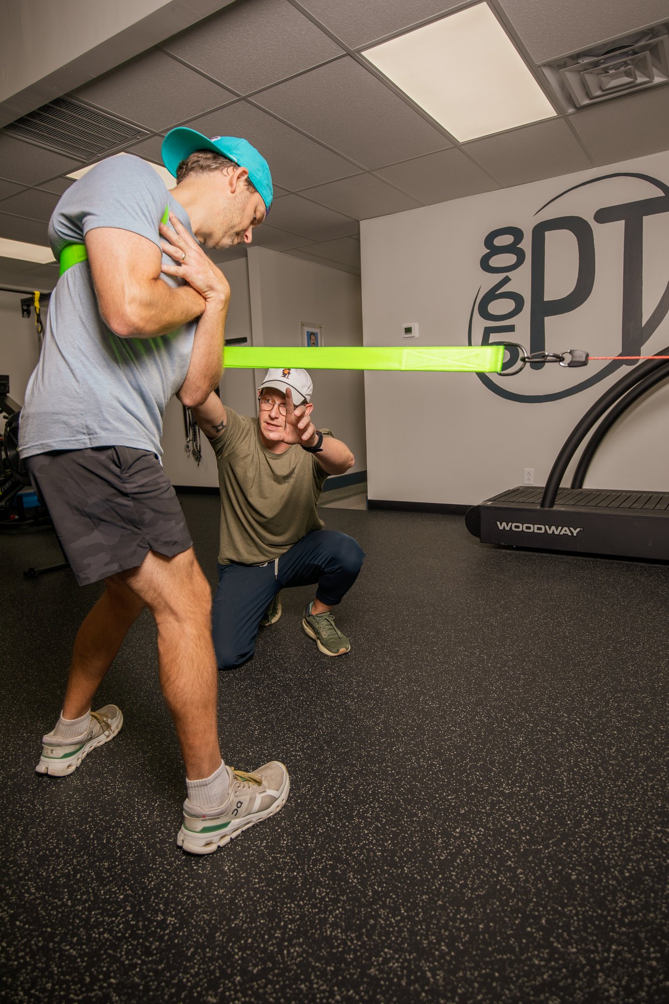 one-on-one, physical therapy, golf stance posture